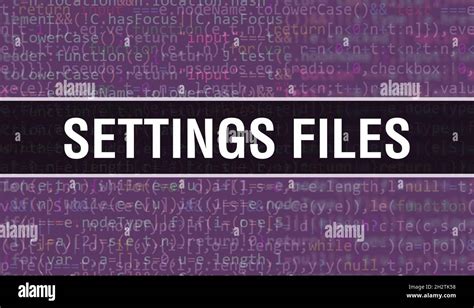 Settings Files With Digital Java Code Text Settings Files And Computer