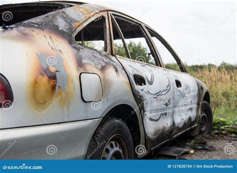 Burned Out Car Stock Photo Image Of Burnt Abandoned 127828734