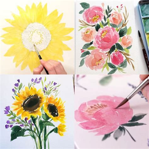 20 Best Watercolor Flowers Tutorials And Videos A Piece Of Rainbow