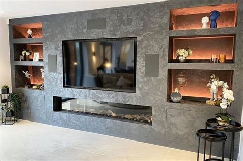 Media Walls Combining A Fireplace With Your Tv To Create A Stunning