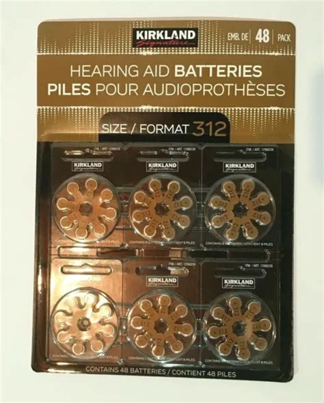 KIRKLAND SIGNATURE HEARING Aid Batteries Size Format Pack Brand New PicClick