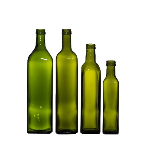 250 Ml Dark Brown Olive Oil Glass Bottle With Round Sharp High Quality