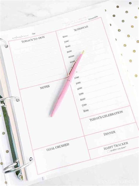 Free Daily Planner Printables Organized Chaos Daily Planner