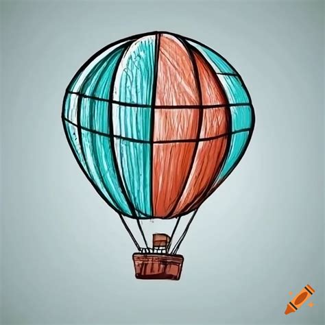 Hand Drawn Modern Hot Air Balloon
