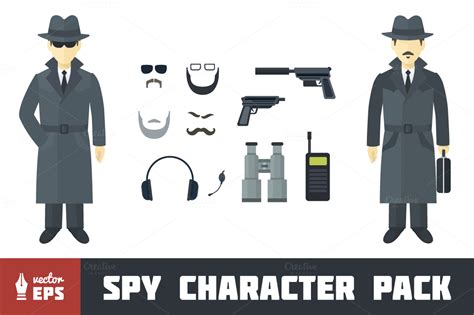 Spy Character Pack ~ Illustrations On Creative Market
