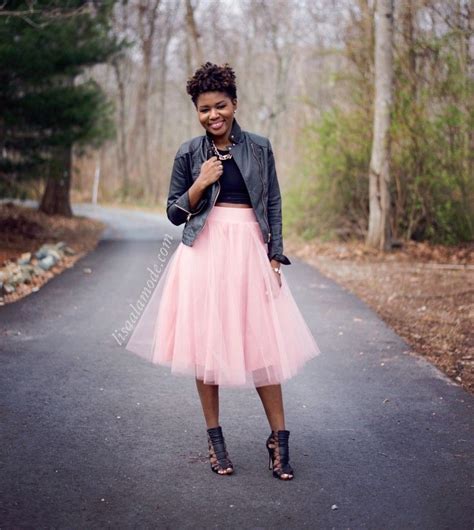 Pink Tulle Midi Skirt Outfit Link Up