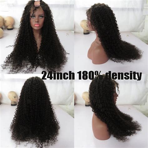 Kinky Curly U Part Wigs Density Virgin Peruvian Human Hair U Part Curly Wig Ebay