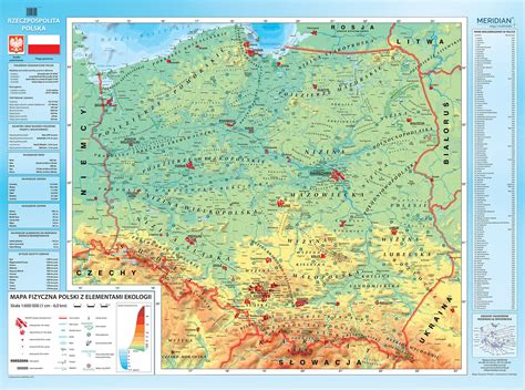 Mapa Polski Rzeki Geograficzna