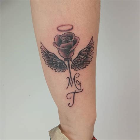 Discover More Than 78 Rose With Angel Wings Tattoo Vn