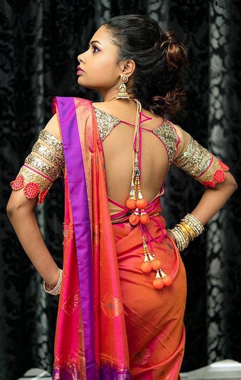 South Indian Saree Blouse Back Neck Designs Pattu Saree Blouse Hot