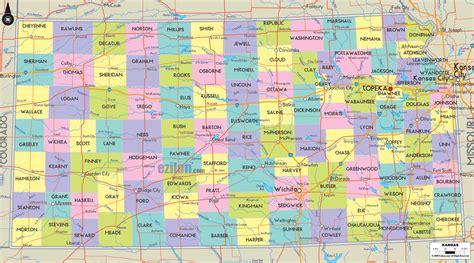 Kansas Map Travelsfinderscom
