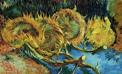 Four Sunflowers Gone To Seed 1887 Painting By Vincent Van Gogh Pixels