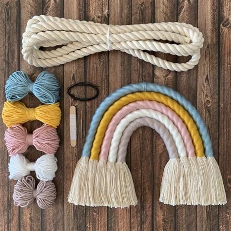 Table of contents often used for decorative decoration; DIY Kit Rainbow Do it yourself Rainbow Kit Box Wall Decoration Wall Hanging Fiber Rainbow ...