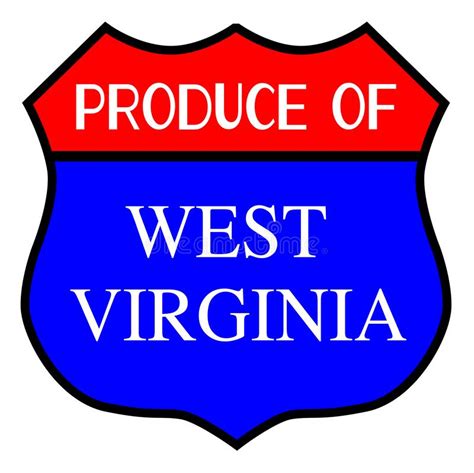 West Virginia Flag Icons As Interstate Sign Stock Vector Illustration