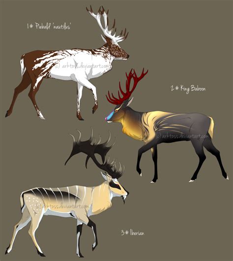 Deers Adoptables Ii Closed By Arktoss On Deviantart Creature