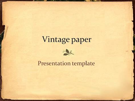 Vintage Paper Presentation Template By Lightpixel Graphicriver