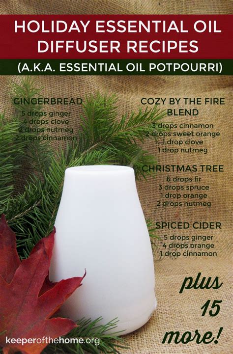 Essential Oils 20 Holiday Essential Oil Diffuser Recipes That Will