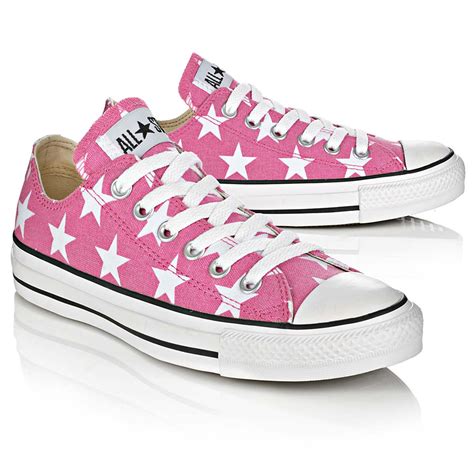 stars on pink go chucks converse cute shoes all stars converse