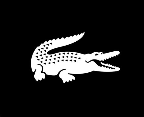 lacoste logo marca símbolo blanco diseño ropa Moda vector ilustración con negro antecedentes