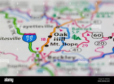 Oak hill west virginia map hi-res stock photography and images - Alamy