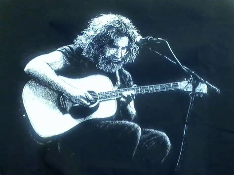 Jerry Garcia Acoustic On Black Etsy