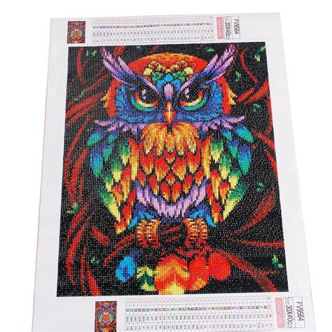 Colourful Owl 5d Diamond Painting Kit Painting Diamonds