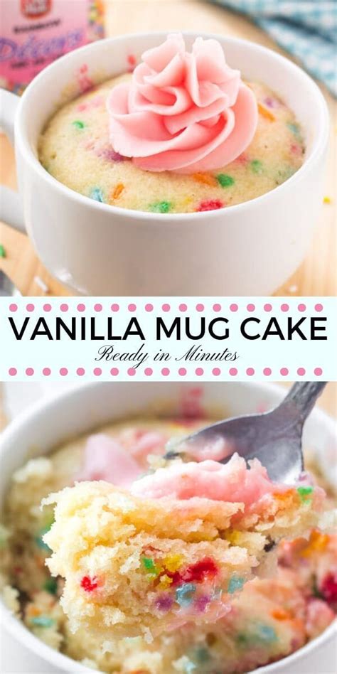 This chocolate mug cake recipe has no eggs,butter and can be made for one or two (if you like to share). Vanilla Mug Cake | Recipe | Mug recipes, Microwave mug recipes, Vanilla mug cakes