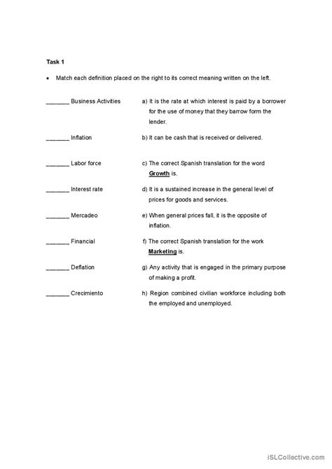 Business Activity English Esl Worksheets Pdf And Doc
