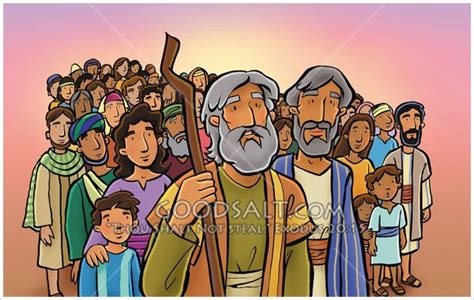 Moses Leads The Israelites A Mixed Multitude Of People Out Of Egypt