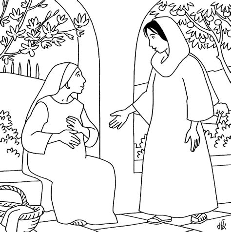 Coloring Sheet Angel And Mary - Bing Images | Bible Images | Sunday