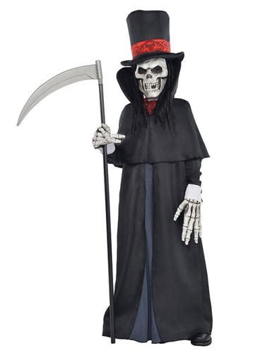 Grim Reaper Death Kids Fancy Dress Halloween Horror Skeleton Zombie
