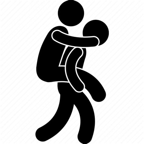Caring Friend Friendship Helping People Person Piggyback Icon