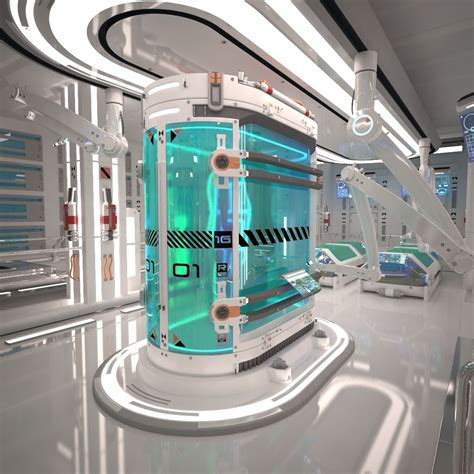 D Futuristic Laboratory Interior Scene Model Https Static Turbosquid