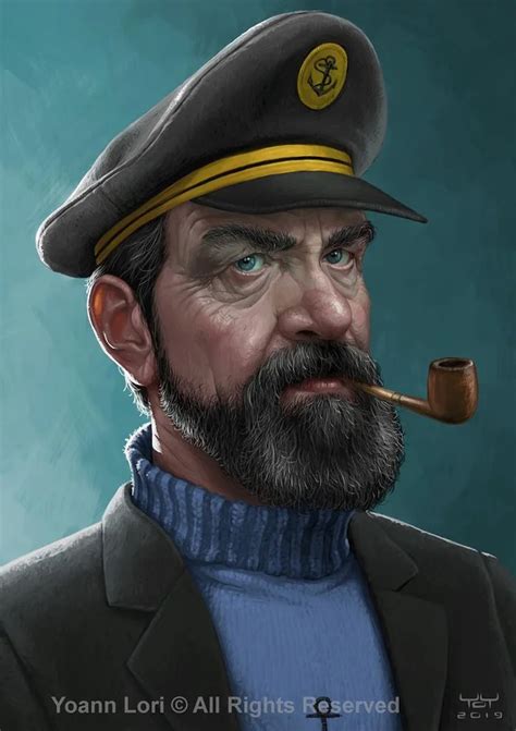 R Popular Captain Haddock Tintin Concept Art Characters