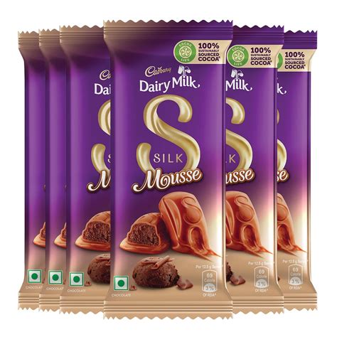 Cadbury Dairy Milk Silk Mousse Chocolate Bar G Pack Of Amazon