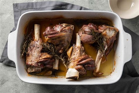 Slow Roasted Rosemary Garlic Lamb Shanks Recipe