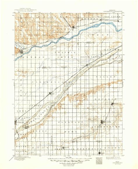 Historic 1896 Stromsburg Nebraska 30x30 Topo Map Mytopo Map Store