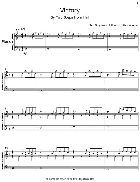 Victory Sheet Music For Piano