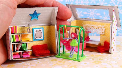 Miniature Dollhouse In A Matchbox By Pipecleanercrafts B Youtube
