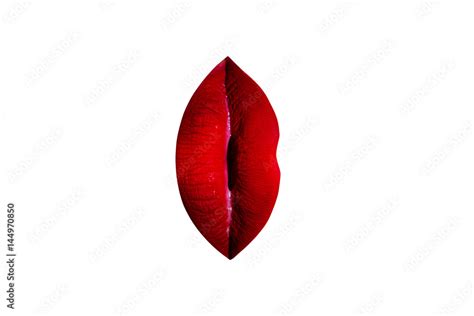 Women S Vagina Or Labia Sexy Concept From Lips With Make Up Vertical