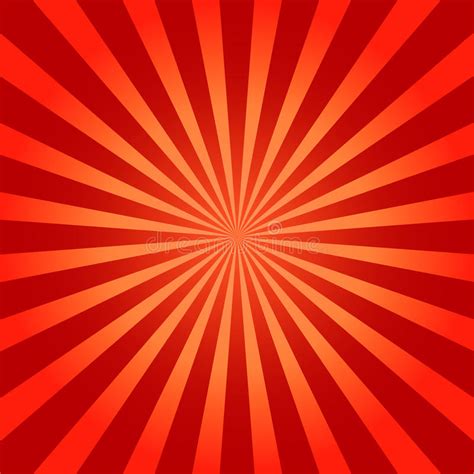 Red Shiny Abstract Sunburst Background Vector Illustration Stock