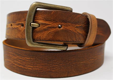Mens Full Grain Genuine Leather Belt 1.5" Work Casual Belt Change