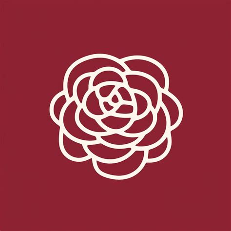 Um Lindo Logotipo Rosa Vetor Premium