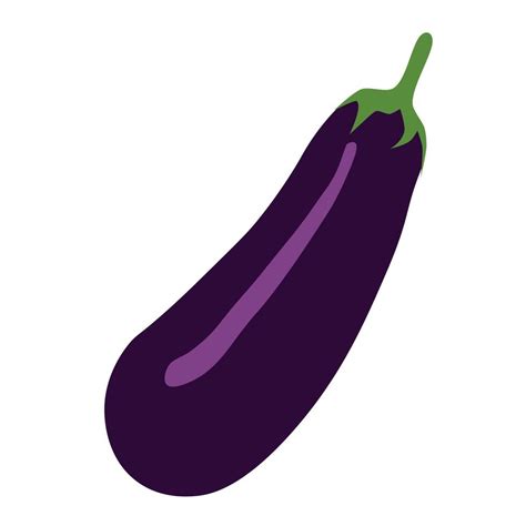 Eggplant Vector Illustration Eggplant Cartoon Fresh Eggplant Icon