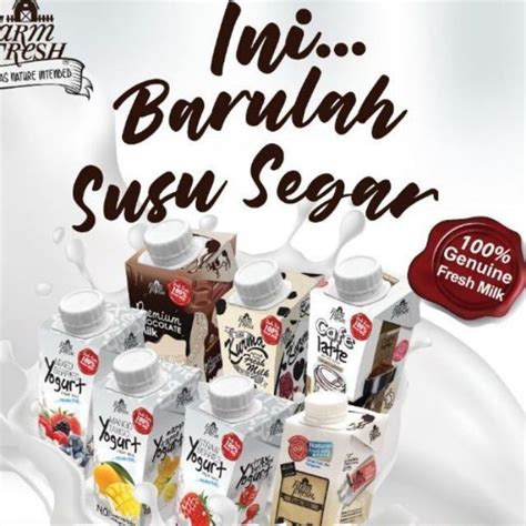 1 Carton Farm Fresh Uht Fresh Milk Yogurt Drink 200ml X 24 Straw