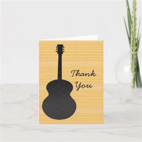 Gray Country Guitar Thank You Card