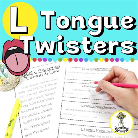 L Tongue Twisters Speechy Things