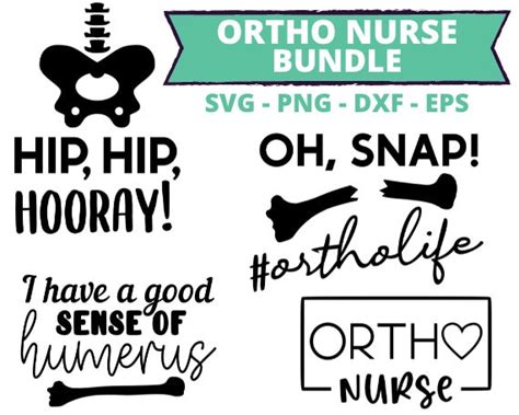 Ortho Nurse Svg Bundle Hip Hip Hooray Svg Orthopedic Nurse Etsy