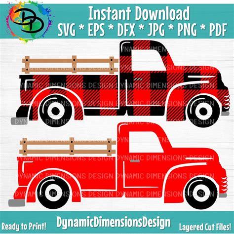 Png Vintage Truck Silhouette Svg Cut File  Red Truck Svg Farm Truck