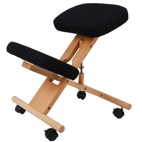 Otviap Wooden Kneeling Chair Orthopaedic Stool Home Office Adjustable